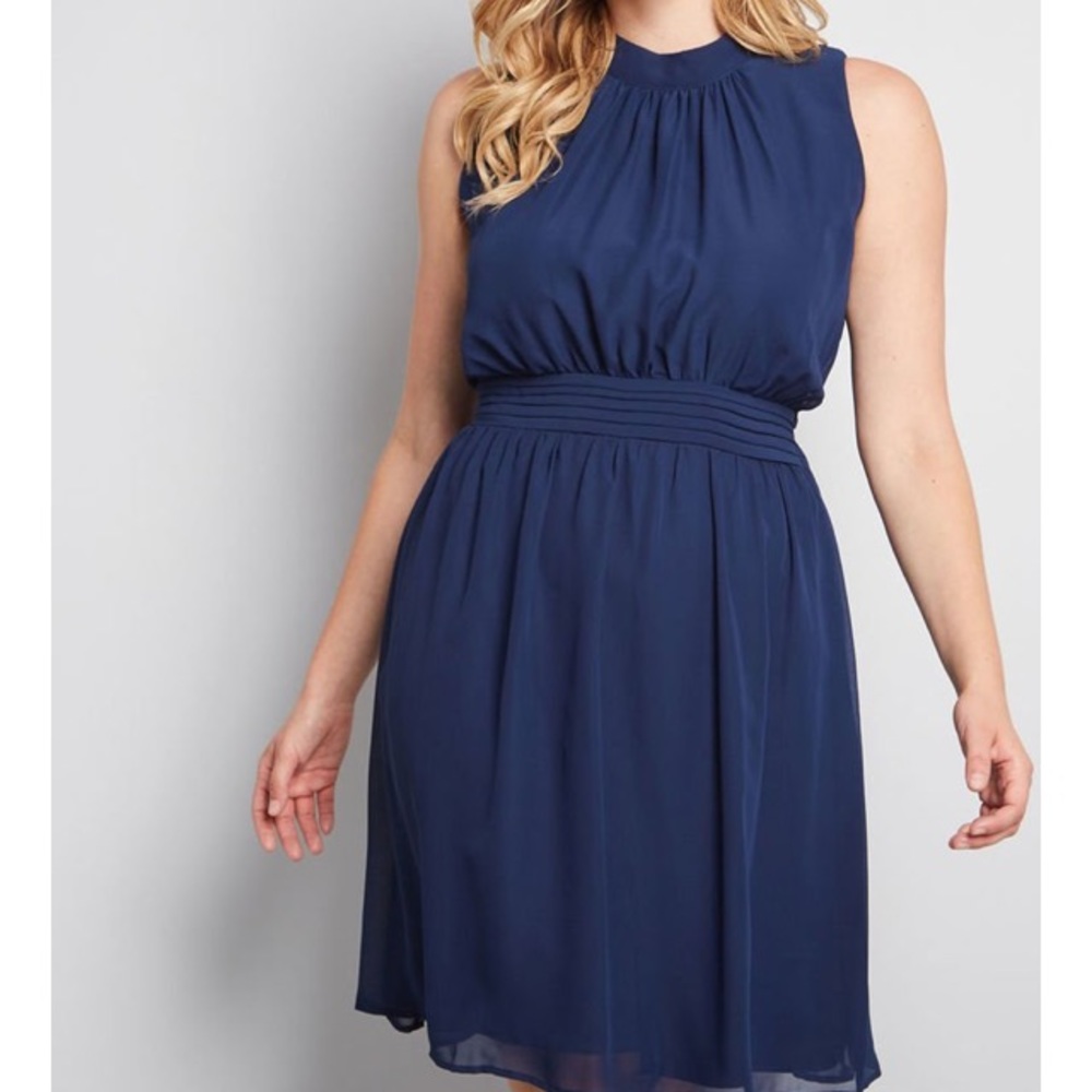 ModCloth Windy City Navy A-line dress